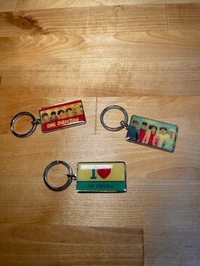 1D One Direction Multi-Color Photo Keychain Trio